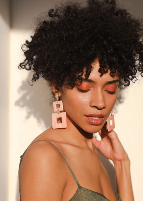 handmade pink earring