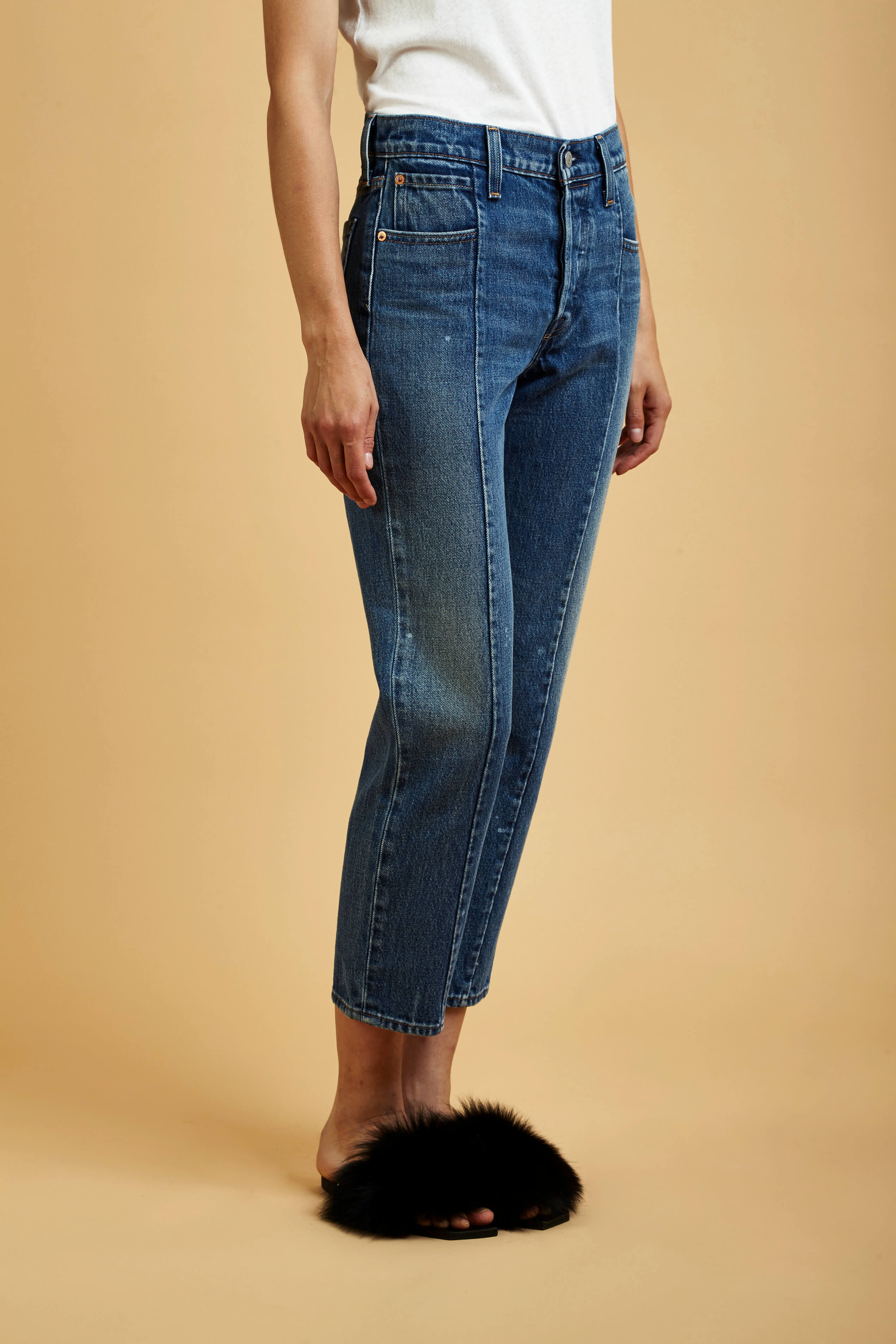 levi's altered straight leg jeans