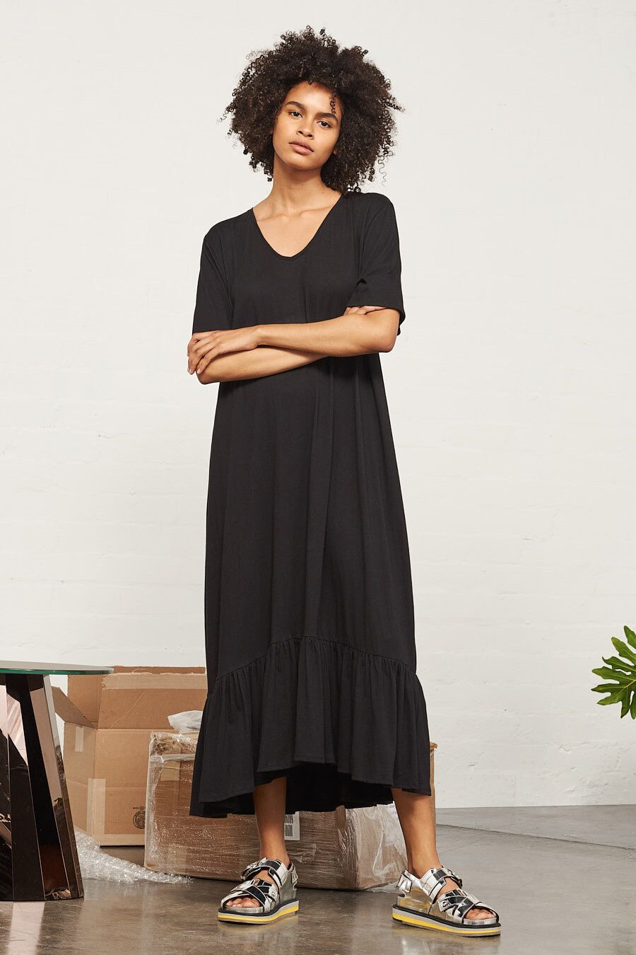 Kowtow Building Block Gather Hem Dress | FAUBOURG