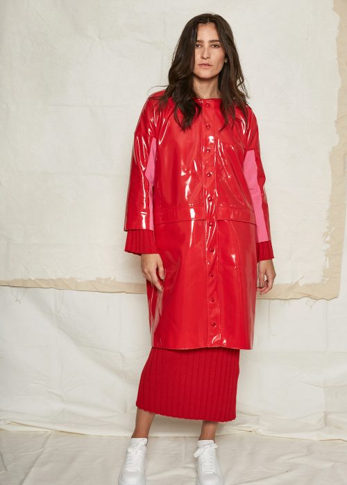 Vinyl raincoat